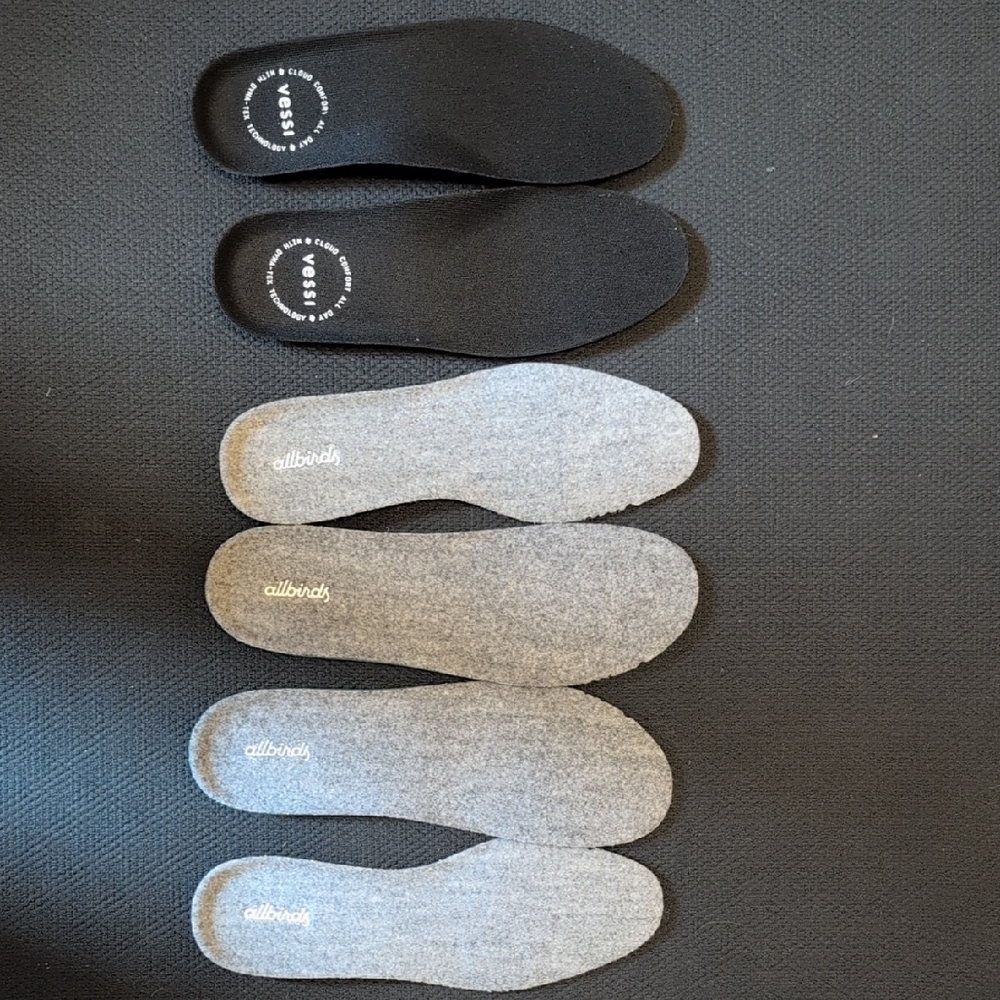 Allbirds and Vessi Brand New Shoe Insoles Women's 8.5 Or Men's 7.5